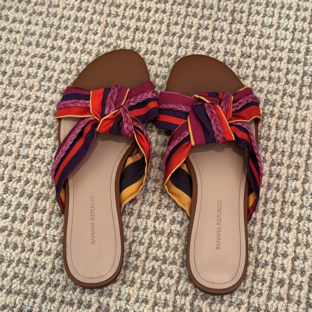 Banana Republic Women's TWISTED FABRIC SLIDE SANDAL